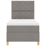Box Spring Bed with Headboard Taupe 100 x 200 cm Fabric 3339676