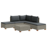 6 pcs Rattan Lounge Set with Cushions GENDT Natural Rattan 3429843