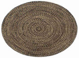 Handmade Rug Jute Black and Brown 180 cm 343620