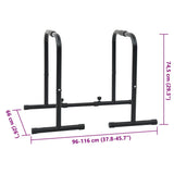 Dip Bar Manual Black 116 x 66 x 74.5 cm Powder-Coated Steel 42002569