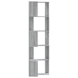 Corner Bookcase 5-Tier Grey Sonoma 50x50x179 cm Engineered Wood 852587