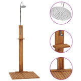 Garden Shower 75x75x210 cm Solid Teak Wood 312276