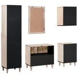 Bathroom Furniture Set with Drawer 5 pcs White Engineered Wood 3310075