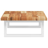 Basin Shelf Wall Mounted Steel and Solid Wood Acacia 3302712