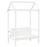 Bed and Bench Set with Roof without Mattress White 80x200 cm 3282178