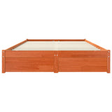 Bed Frame Wax Brown 140 x 200 cm Solid Pine Wood 864016