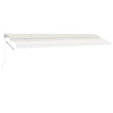 Manual Retractable Awning with LED 600x300 cm Cream 3069602