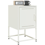 ZNTS Bedside Cabinet White 36x39x60.5 cm Steel 846456