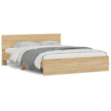 Bed Frame Sonoma oak Engineered wood, plywood 160x200 cm 3207597