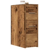 Narrow Bathroom Cupboard with Wheels Old Wood Engineered Wood 855284