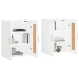 Wall Mounted Cabinets 2 pcs White Engineered Wood 3198001