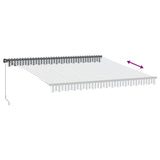 Manual Retractable Awning with LEDs Anthracite&White 400x350 cm 3215809