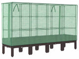 Raised Bed with Greenhouse Cover Rattan Look 160x40x140 cm 4015807