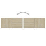 TV Cabinet Sonoma Oak 80x34x36 cm Engineered Wood 801853