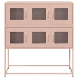 ZNTS Sideboard Pink 100.5x39x107 cm Cold-rolled Steel 853423