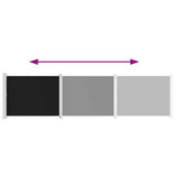 Side Awning Black Polyester with PU coating Large Retractable 313375