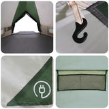 Teepee Tent 4-Person Green and Grey 388 x 320 x 169 cm 42004074