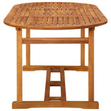 Dining Set Natural Acacia Solid Acacia Wood 7 pieces Foldable 3086970