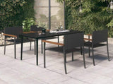 Garden Dining Set Black 3099421