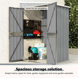 Wall-mounted Garden Shed Grey 118x100x178 cm Galvanised Steel 316218