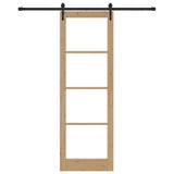 Sliding Door Natural and Black 78 x 232 cm 3332387