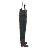 Chest Waders with Boots and Belt Black Size 42 4017003