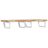 Basin Shelf Wall Mounted Steel and Solid Wood Acacia 3302822