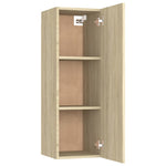 TV Cabinets 2 pcs Sonoma Oak 30.5x30x90 cm Engineered Wood 803351