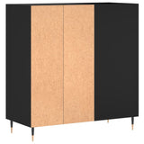 Record Cabinet Black Engineered Wood 84.5 x 38 x 89 cm Modern 831765