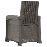 Reclining Garden Chair Rattan Look Light Grey PP 8011995