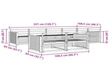 Outdoor Sofa Set 7 pcs Natural Solid Acacia Wood 3373614