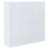 Storage Cube Organiser with 16 Cubes and Hanging Rods PP 4019585