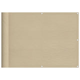 Balcony Screen Beige 75x1000 cm 100% Polyester Oxford 4000174