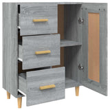 Sideboard Grey Sonoma 69.5x34x90 cm Engineered Wood 817370