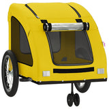 Pet Bike Trailer Yellow Oxford Fabric and Iron 93980