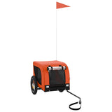 Pet Bike Trailer Orange and Black Oxford Fabric and Iron 93991
