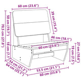 Garden Chair Wax Brown 60x64x70.5 cm Solid Wood Pine 859309