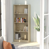 ZNTS 4-Tier Book Cabinet Sonoma Oak 60x24x142 cm Engineered Wood 800876