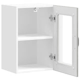 Kitchen Wall Cabinet with Glass Door Lucca Concrete Grey 853771