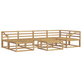 Outdoor Sofa Set 7 pcs White Solid Acacia Wood 3386738