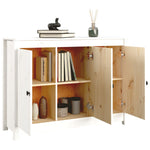 ZNTS Sideboard White 100x35x74 cm Solid Wood Pine 814560