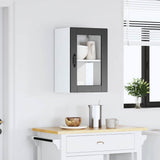 Kitchen Wall Cabinet with Glass Door Porto Black 854008