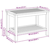 Coffee Table Brown 70 x 40 x 45 cm Solid acacia wood 4108103