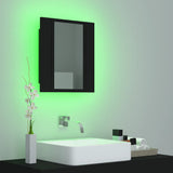 LED Bathroom Mirror Cabinet Black 40x12x45 cm Acrylic 804949