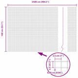 Welded Wire Fence Grey 1.4 x 25 m Steel 42005224