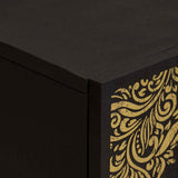 Sideboard with Shelf Black 60 x 33 x 75 cm Solid Mango Wood 4018834