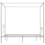 Bed Frame without Mattress with Canopy White 160x200 cm Metal 284430