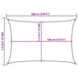 Sunshade Sail 160 g/m Rectangular Sand 4x6 m HDPE 4002046
