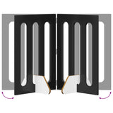 Folding Pet Fence 2 pcs Black Oak 100.5 x 38 x 70 cm 8005955