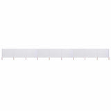 47186 9-panel Wind Screen Fabric 1200x80 cm Sand White
